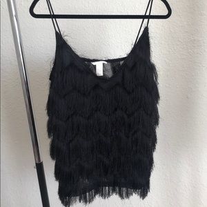 Black strappy top